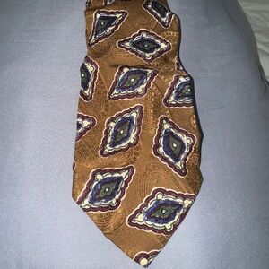 Robert Talbott Brown and Blue Geometric Tie